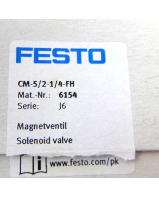 Festo Magnetventil CM-5/2-1/4-FH 6154 OVP