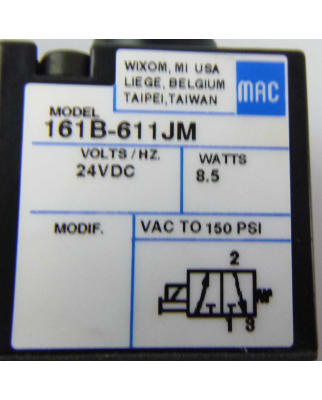 MAC Magnetventil 161B-611JM 24VDC NOV