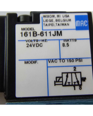 MAC Magnetventil 161B-611JM 24VDC OVP