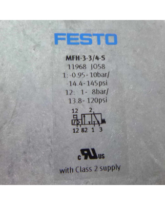 Festo Magnetventil MFH-3-3/4-S 11968 NOV