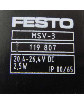 Festo Magnetventil MVH-5/3-E-1/4-S-B-VI 118809 GEB
