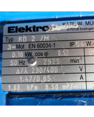 Elektror Radial-Mitteldruckventilator RD 2 /M GEB