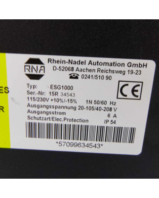 Rhein Nadel Automation GmbH Kompaktsteuergerät ESG1000 115/230V GEB