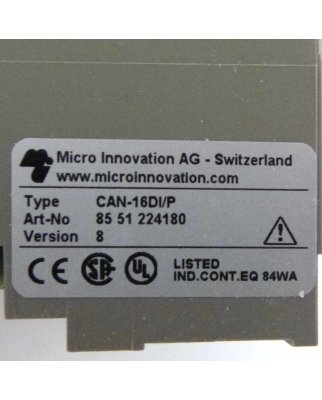 Micro Innovation AG Digital Input Modul CAN-16DI/P 8551224180 VN:8 OVP