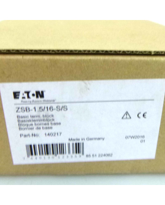 Eaton Basisklemmblock ZSB-1.5/16-S/S 140217 OVP
