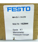 Festo Manometer MA-63-1-1/4-EN 162844 Serie: K1 OVP