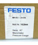 Festo Manometer MA-63-1-1/4-EN 162844 Serie: K7 OVP