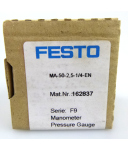 Festo Manometer MA-50-2,5-1/4-EN 162837 Serie: F9 OVP