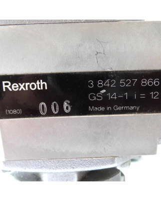 Rexroth Getriebemotor MNR: 3842532421 + 3842527866 GS 14-1 i=12 NOV