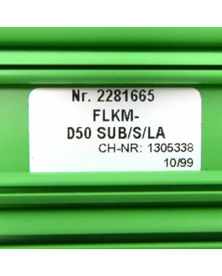 Phoenix Contact Übergabemodul FLKM-D50 SUB/S/LA 2281665 OVP