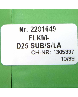 Phoenix Contact Übergabemodul FLKM-D25 SUB/S/LA 2281649 OVP