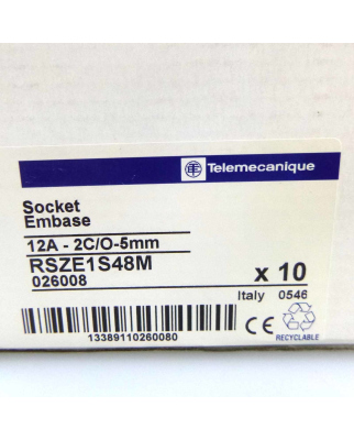 Telemecanique Stecksockel RSZE1S48M 12A (10Stk) OVP