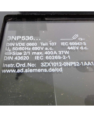 Siemens Sicherungs-Lasttrennschalter 3NP5360-0CA00 OVP