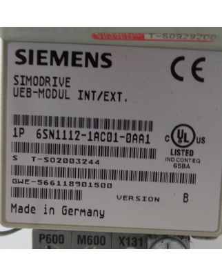 Simodrive 611 Überwachungsmodul 6SN1112-1AC01-0AA1 Vers.B GEB