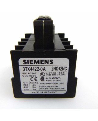 Siemens Hilfsschalterblock 3TX4422-0A GEB