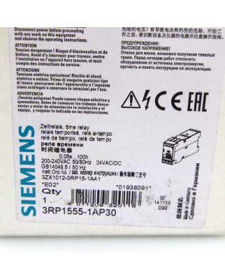Siemens Zeitrelais 3RP1555-1AP30 OVP