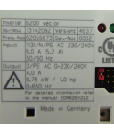 Lenze Frequenzumrichter 8200 vector 13142092 E82EV751K2C200 0.75kW OVP