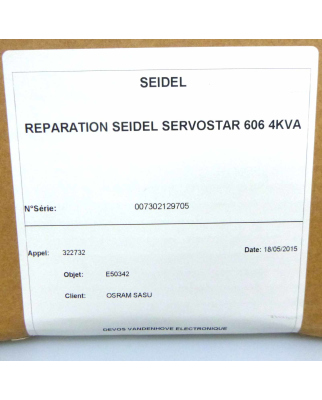 Kollmorgen-Seidel Digitaler Servoverstärker Servostar 606 IO14/8 4kVA 6A REM