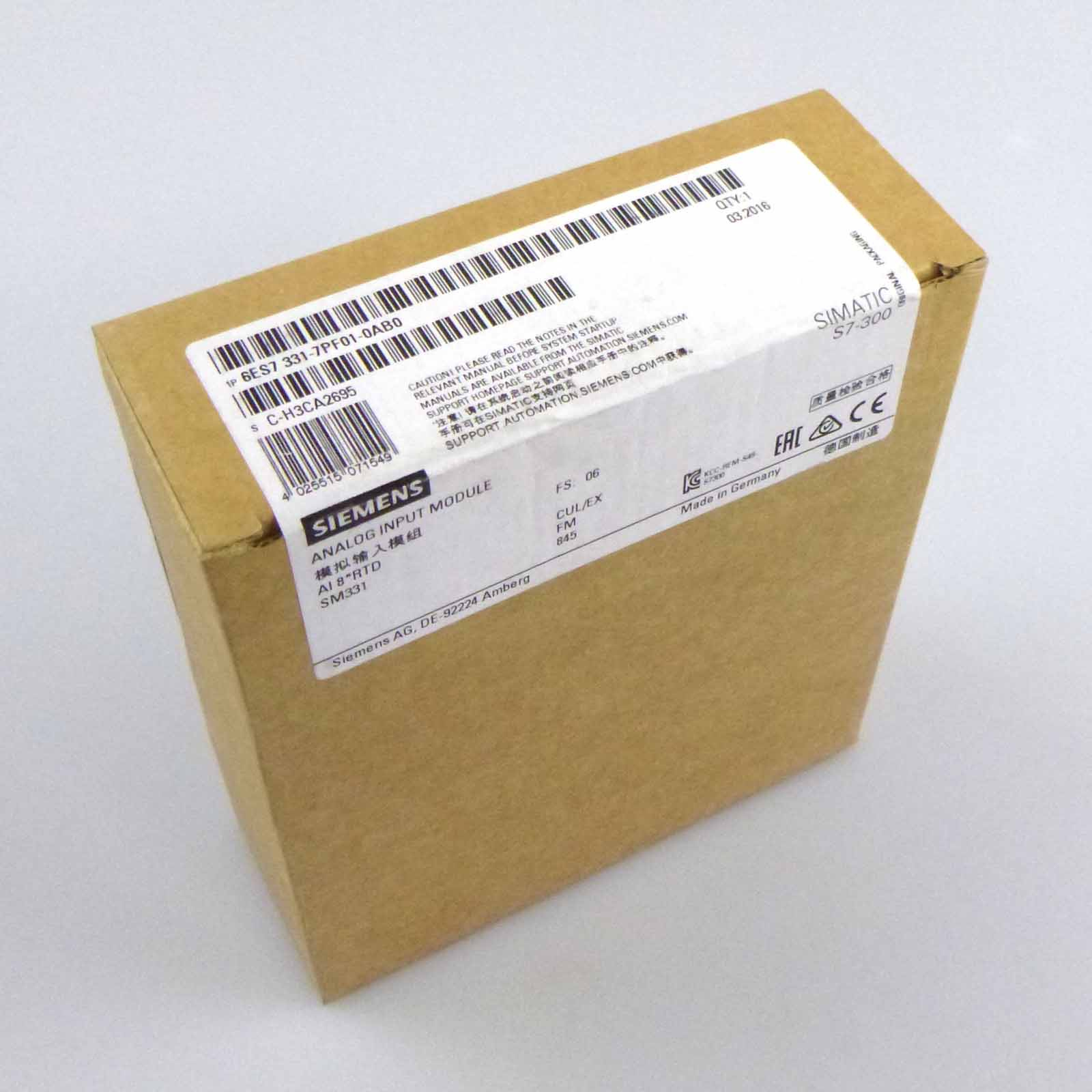 New Sealed Siemens 6ES7 331-7PF01-0AB0 PLC Module S7/300 - 1 Year Warranty