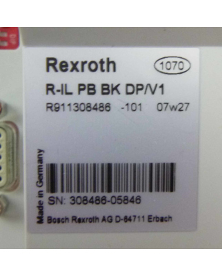 R-II PB BK dp/v1/r911308486 Rexroth Indramat/Profibus Buskoppler type