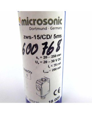 microsonic Ultraschall-Sensor zws-15/CD/ 5ms OVP