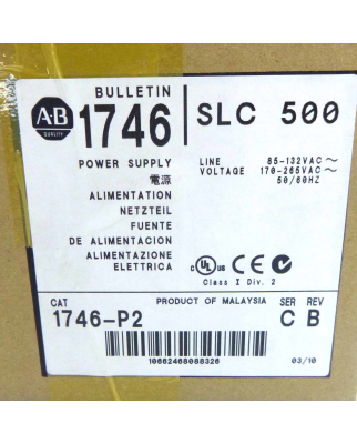 Allen Bradley SLC500 SPS-Netzteil 1746-P2 Ser.C OVP