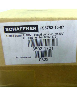 Schaffner Netzfilter FS5752-10-07 OVP