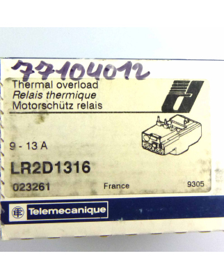 Telemecanique Motorschutz-Relais LR2D1316 023261 OVP