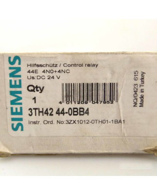 Siemens Hilfsschütz 3TH4244-0BB4 OVP