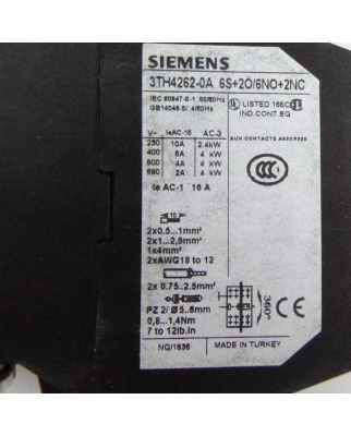 Siemens Sch&uuml;tz Hilfssch&uuml;tz 3TH4262-0AP0 OVP