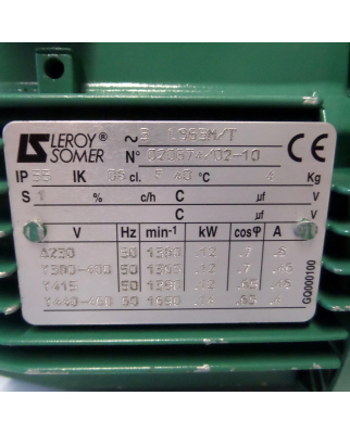 Leroy-Somer Drehstrommotor LS63M/T 0.12kW #K2 NOV