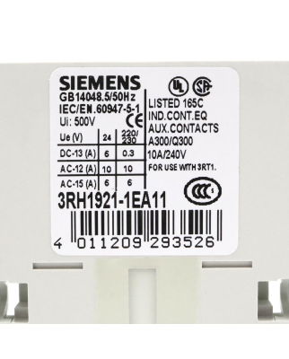 Siemens Hilfsschalter 3RH1921-1EA11 OVP