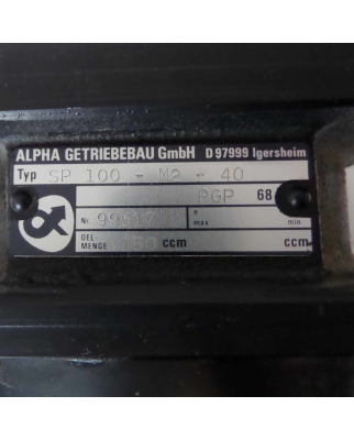 alpha Planetengetriebe SP 100-M2-40 GEB