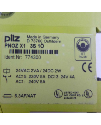 Pilz Not-Aus Schaltgerät PNOZ X1 3S 1Ö 774300 GEB