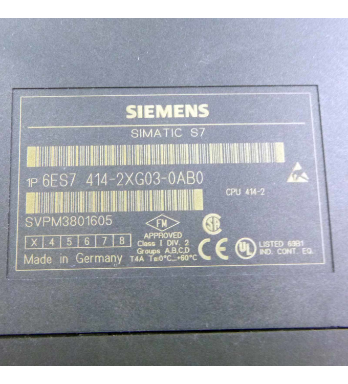 Simatic S7 CPU414-2 6ES7 414-2XG03-0AB0 HW:03 FW: V1.1.2 GEB