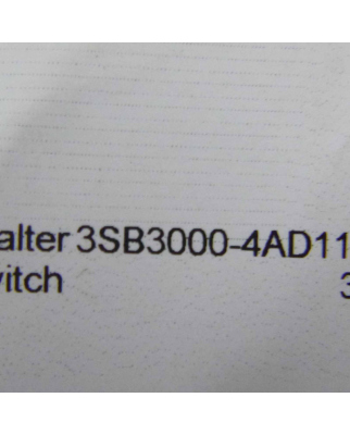 Siemens Schluesselschalter Ronis 3SB3000-4AD11 NOV