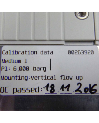 bürkert Massendurchflussregler 8711-1000 N1/h N2 00263920 24VDC NOV