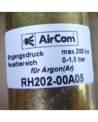 AirCom Druckregler f&uuml;r Argon (Ar) RH202-00A05...