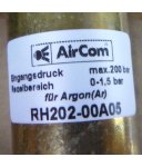 AirCom Druckregler für Argon (Ar) RH202-00A05 0-1,5bar OVP
