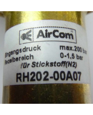 AirCom Druckregler für Stickstoff (N2) RH202-00A07...