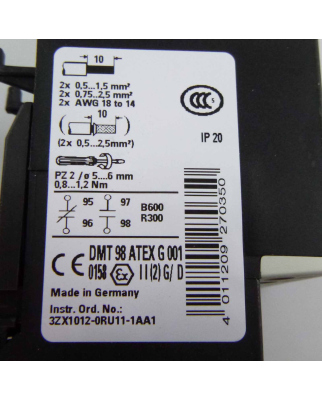 Siemens Überlastrelais 3RU1116-1CB0 GEB