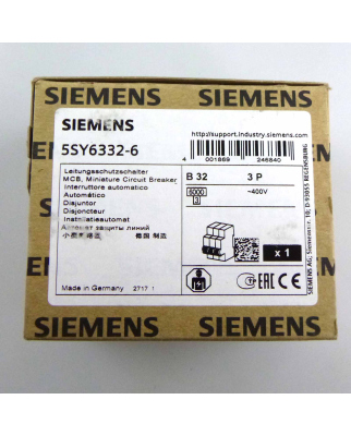 Siemens Leitungsschutzschalter 5SY6 332-6 OVP