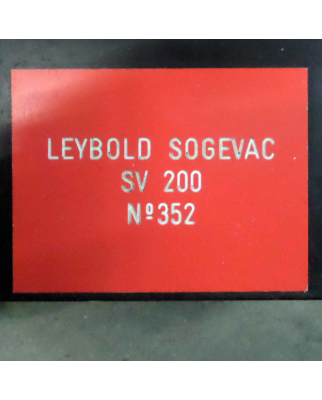 Leybold Vakuumpumpe SV200 GEB