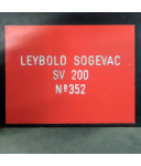 Leybold Vakuumpumpe SV200 GEB
