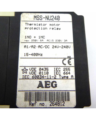 AEG Motorschutz-Relais MSS-NU240 264812 GEB