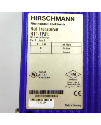 Hirschmann Rail Transceiver RT1-TP/FL GEB