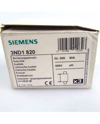 Siemens  NH-Sicherungseinsatz 3ND1820 (3Stk) OVP