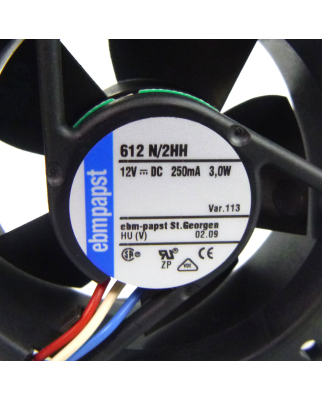ebm-papst Lüfter 612 N/2HH 12V DC GEB