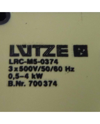 Lütze Motorentstörung LRC-M5-0374 700374 NOV