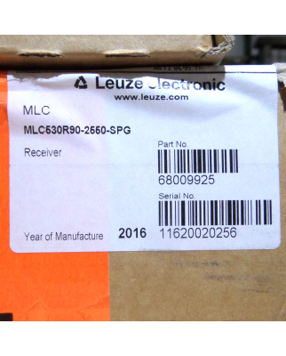 Leuze electronic Lichtvorhang Empfänger MLC530R90-2550-SPG 68009925 OVP